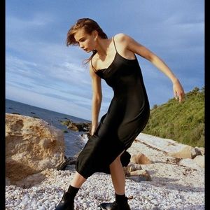 Urban outfitters satin v back dress size small